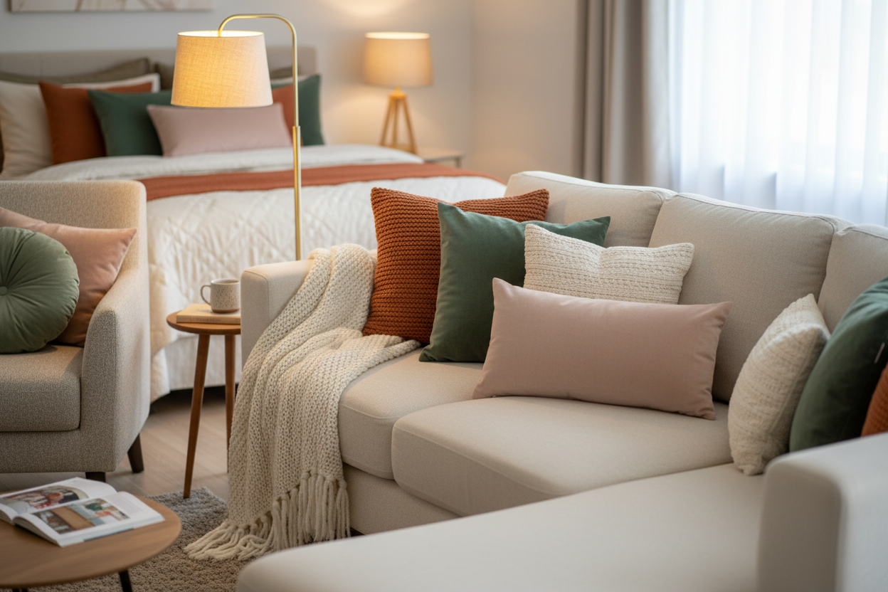 cozy pillows & throws