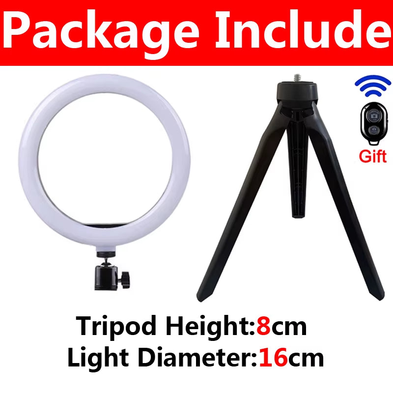 Selfie Ring Lamp Led Ring Light Selfie with 50Cm Tripod Ring for Selfie Phone Video Photography Lighting for Tiktok Phone Holder